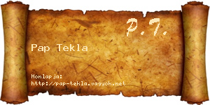 Pap Tekla névjegykártya